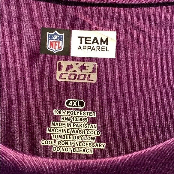 Minnesota Vikings NFL T Shirt Purple Men’s 4XL NWT - Picture 7 of 9